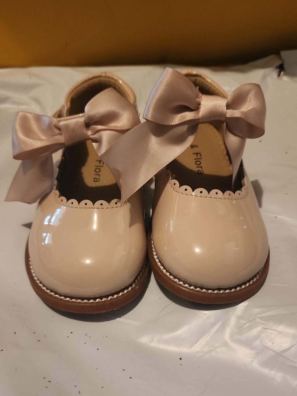 Kids Patent Leather Bow Mary Jane - Blush Pink Size 6